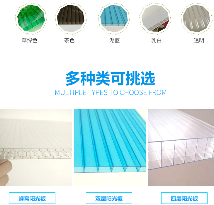 溫室大棚陽(yáng)光板-蜂窩雙層四層.